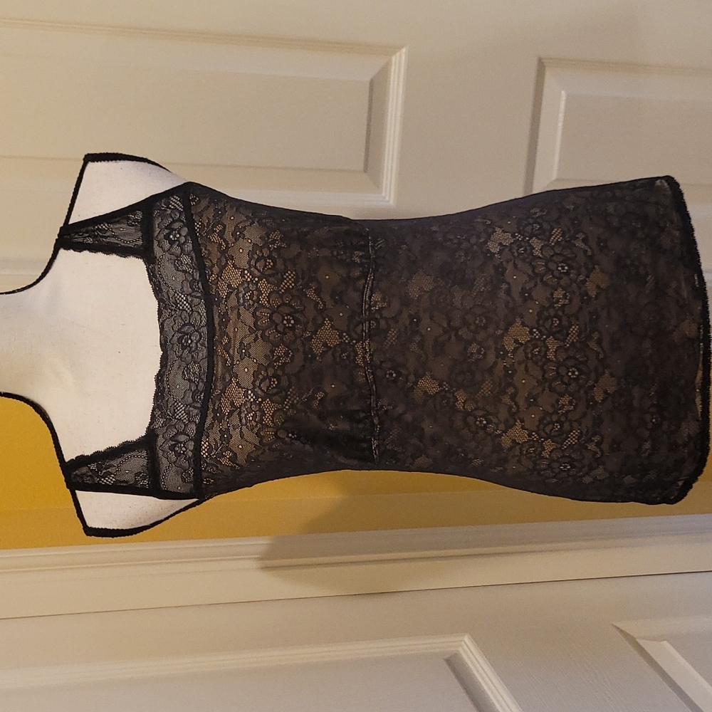 BE CHIC INSPIRATIONS BLACK CAMI TOP, SIZE XL